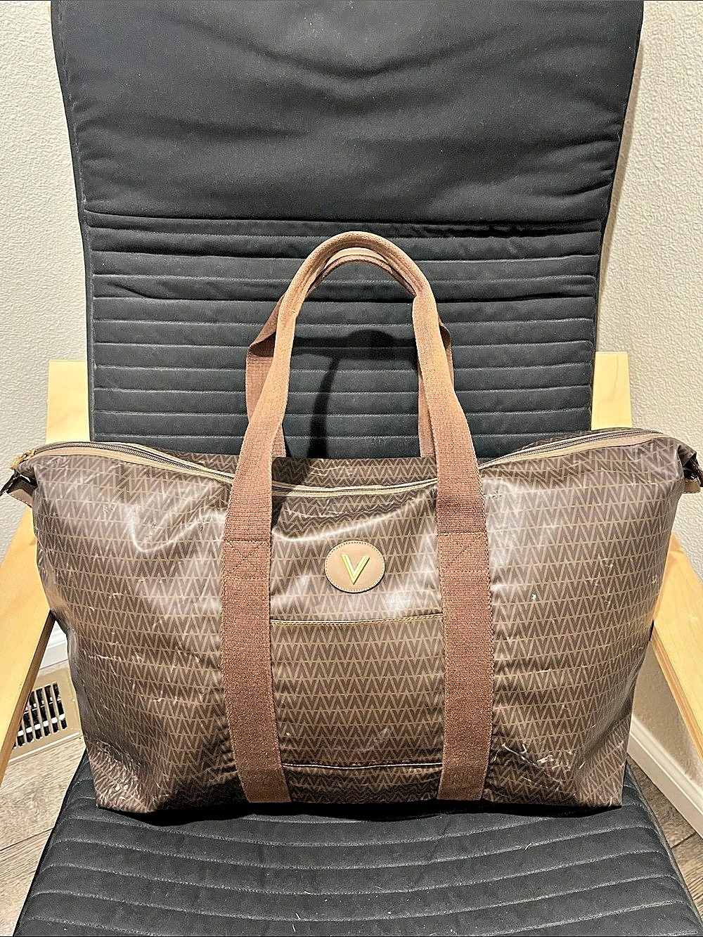 Valentino Monogram Tote in Brown